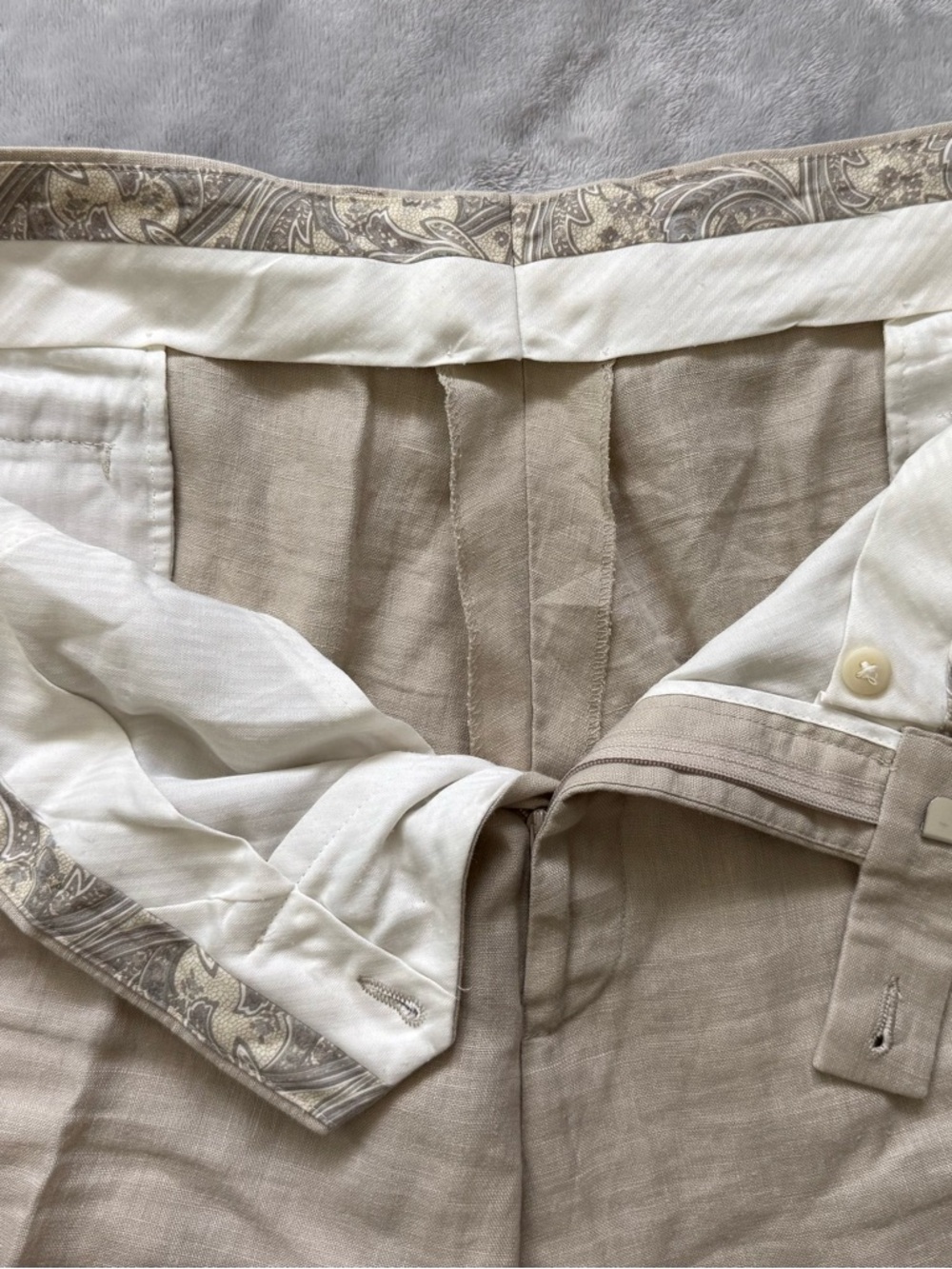 Ralph Lauren Beige Linen Dress Pants - Picture 4 of 6